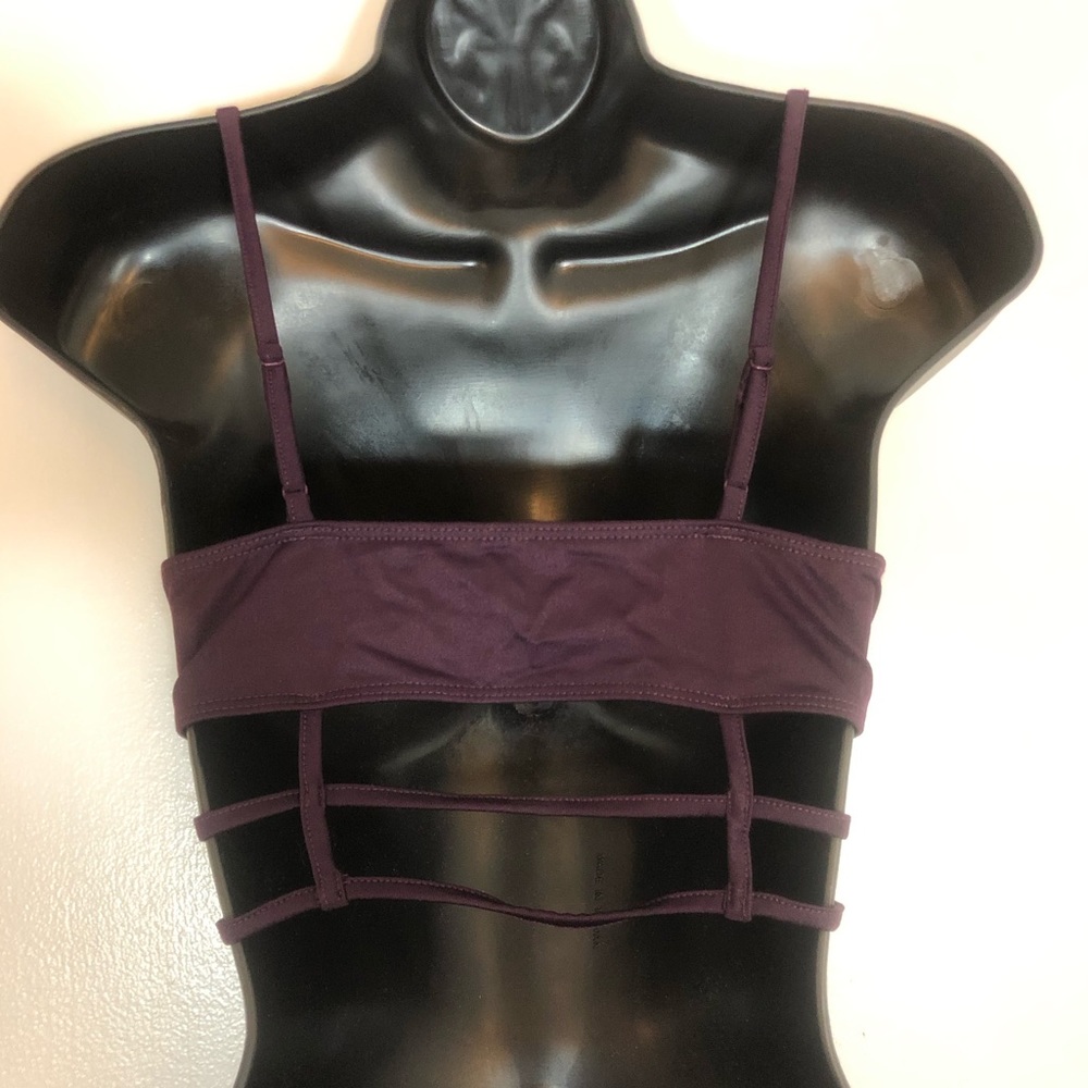 Purple Lace Crop Top - Picture 3 of 4